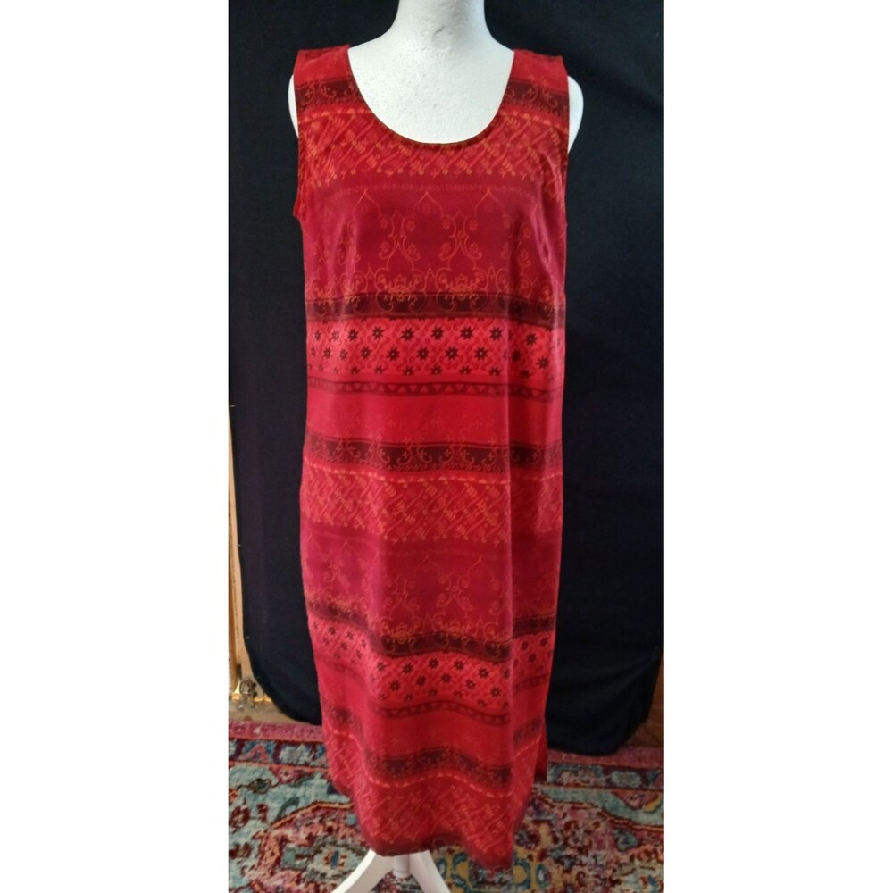 R & K Original Petite Long Red Sleeveless Maxi Style  Dress  6P